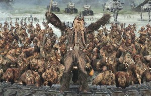 It wouldn't have hurt to have Wookiees of a few different shades in there. Or do the brown-haired Wookiees discriminate against the black-haired Wookiees and the red-haired Wookiees?